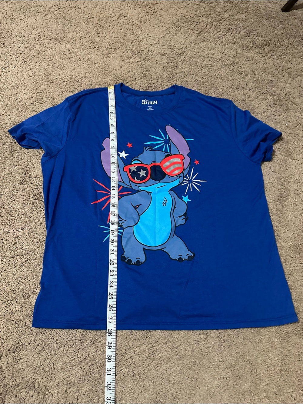 Disney Stitch Fireworks Short Sleeve T-Shirt Size XL - Picture 6 of 6